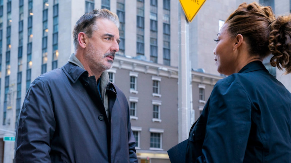 Chris Noth and Queen Latifah in The Equalizer