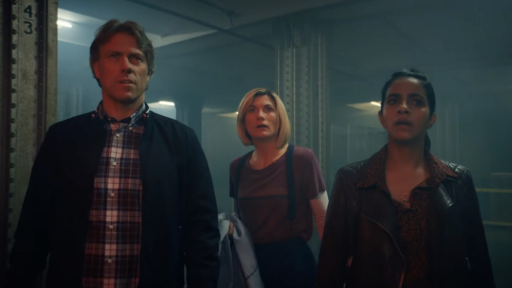 John Bishop, Jodie Whittaker, Mandip Gill in Doctor Who