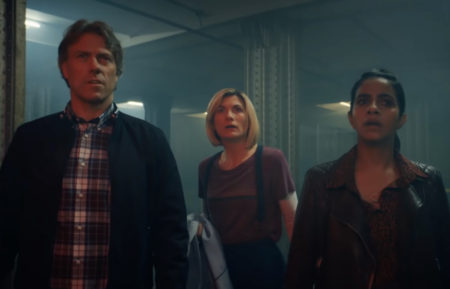 John Bishop, Jodie Whittaker, Mandip Gill in Doctor Who