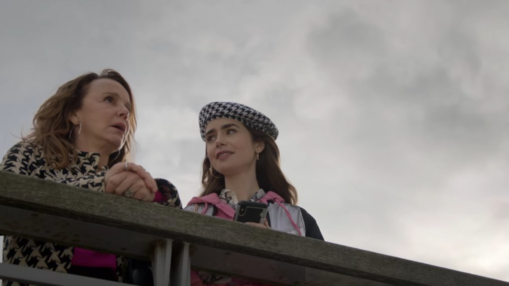Philippine Leroy-Beaulieu and Lily Collins in Emily in Paris