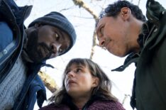 Mike Colter as David Acosta, Katja Herbers as Kristen Bouchard, and Aasif Mandvi as Ben Shakir in Evil