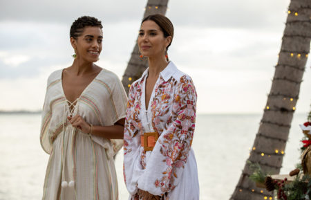 Kiara Barnes and Roselyn Sánchez in Fantasy Island