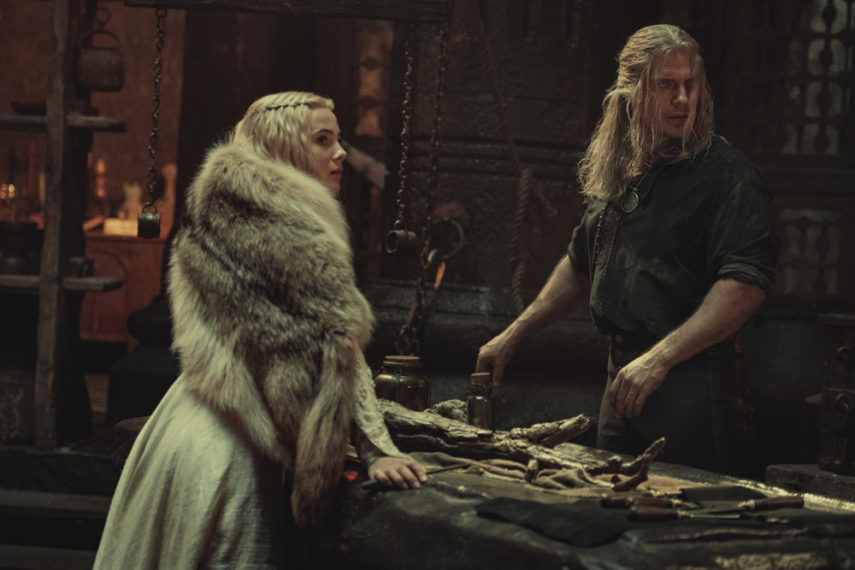 Freya Allan and Henry Cavill in The Witcher Season 2 Episode 2