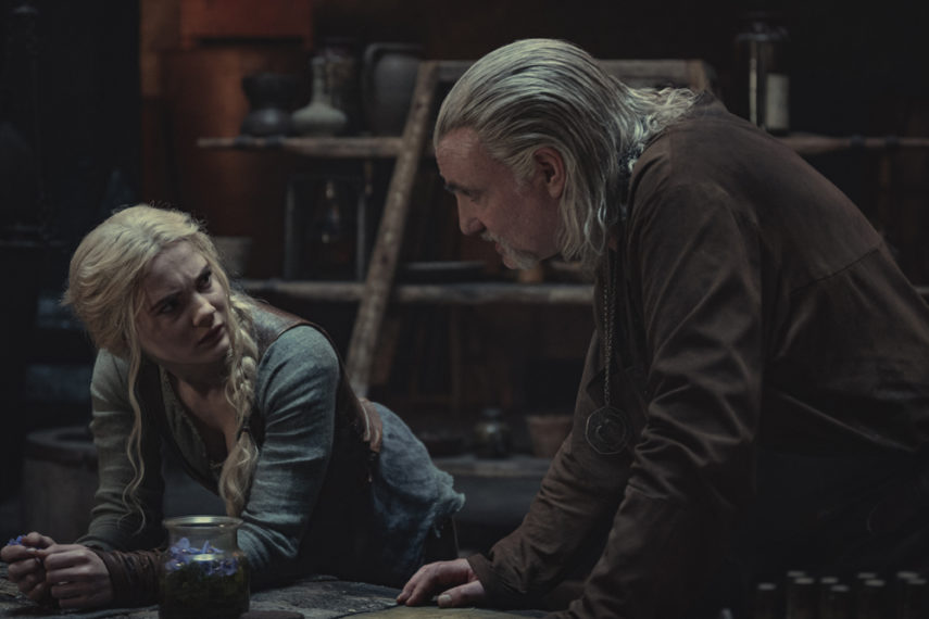 Freya Allan and Kim Bodnia in The Witcher Season 2