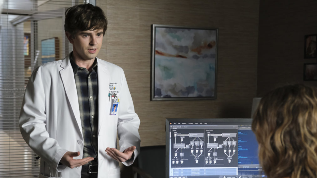 Freddie Highmore as Shaun Murphy in The Good Doctor