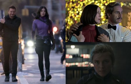 'Hawkeye,' Disney+, Finale Theories, Jeremy Renner as Clint Barton, Hailee Steinfeld as Kate Bishop, Vera Farmiga as Eleanor Bishop, Tony Dalton as Jack Duquesne, Florence Pugh as Yelena Belova