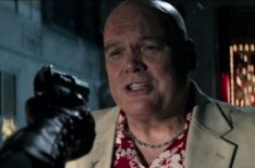 Hawkeye - Vincent D'Onofrio as Kingpin with gun to his face