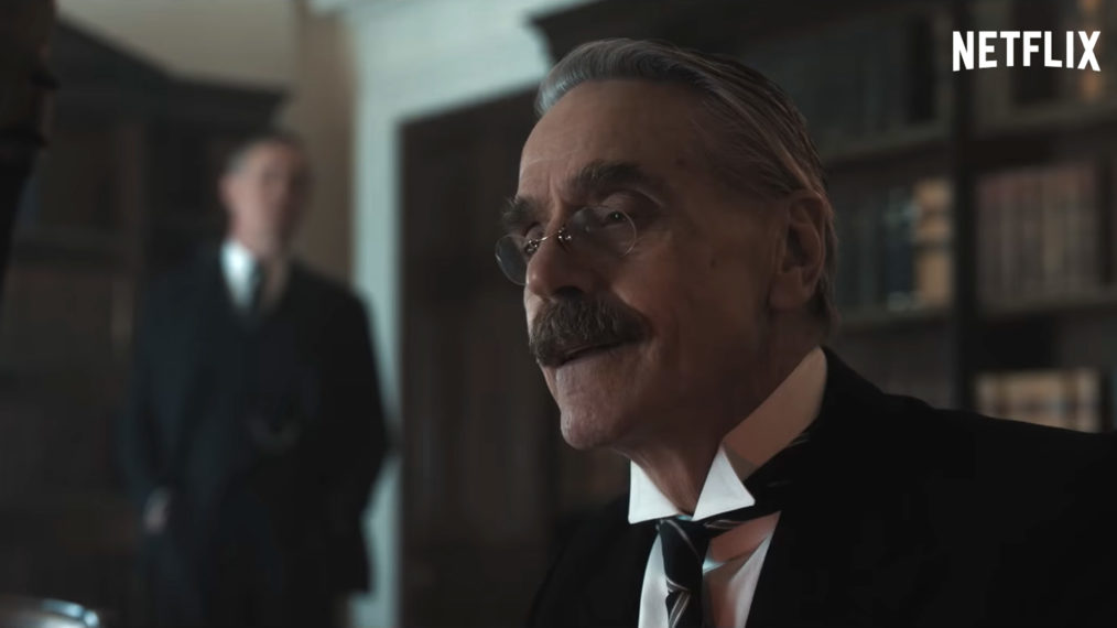 Jeremy Irons as Neville Chamberlain in Munich: The Edge of War