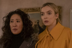 Sandra Oh as Eve Polastri and Jodie Comer as Villanelle in Killing Eve