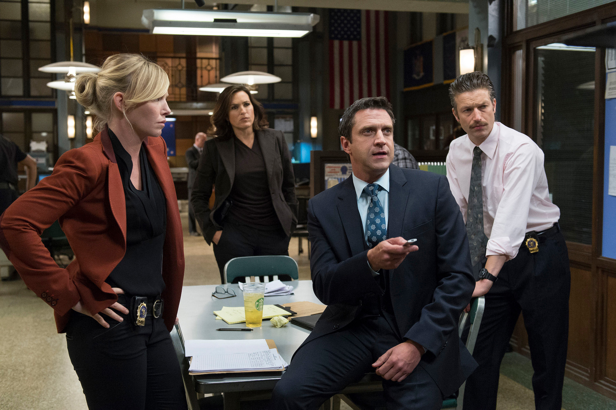 Kelli Giddish, Mariska Hargitay, Raul Esparza, Peter Scanavino in Law & Order SVU