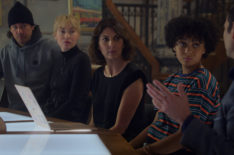 Christian Kane, Beth Riesgraf, Gina Bellman, Aleyse Shannon in Leverage Redemption