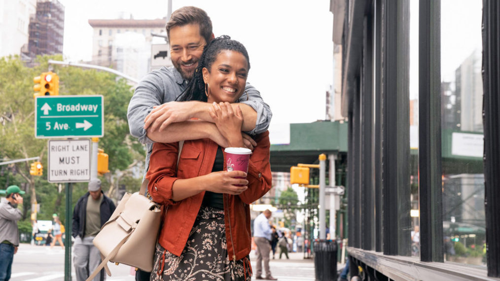 Ryan Eggold as Dr. Max Goodwin, Freema Agyeman as Dr. Helen Sharpe in New Amsterdam