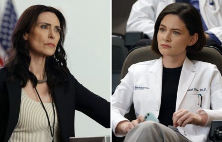 Michelle Forbes as Veronica, Sandra Mae Frank as Wilder in New Amsterdam