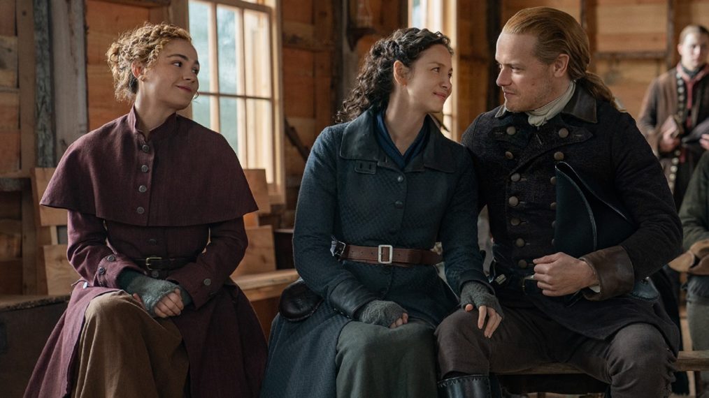 Outlander Season 6 Sophie Skelton, Caitriona Balfe, Sam Heughan