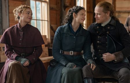Outlander Season 6 Sophie Skelton, Caitriona Balfe, Sam Heughan