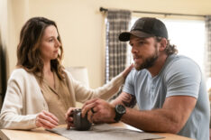 Alona Tal as Stella Baxter, Max Thieriot as Clay Spenser in SEAL Team