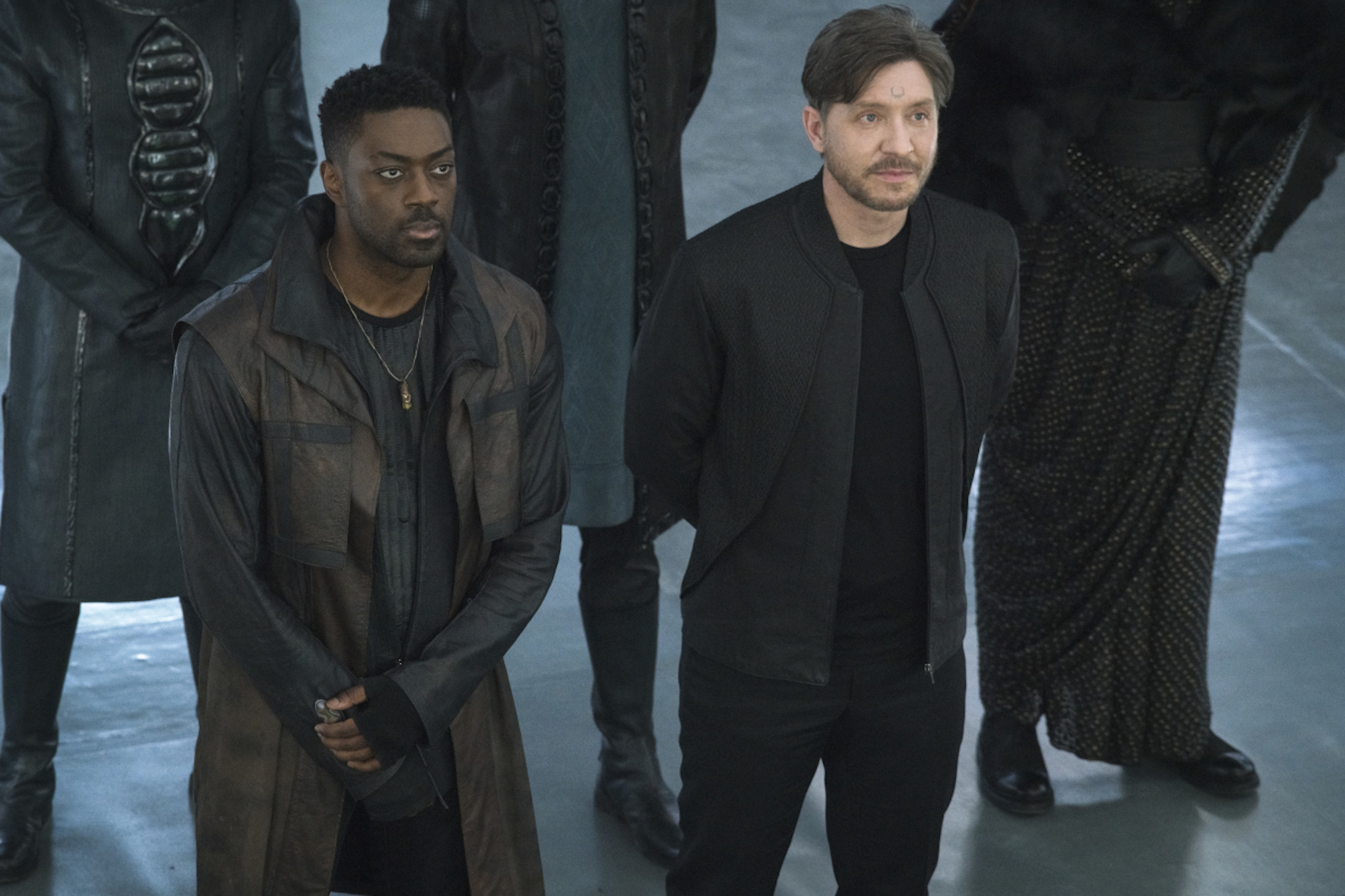 David Ajala as Book, Shawn Doyle as Ruon Tarka in Star Trek Discovery