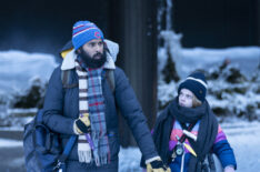 Himesh Patel, Matilda Lawler in Station Eleven