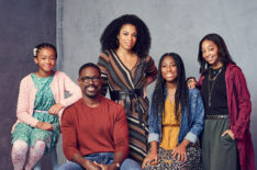 Faithe Herman as Annie, Sterling K. Brown as Randall, Susan Kelechi Watson as Beth, Lyric Ross as Deja, Eris Baker as Tess in This Is Us - Season 6 cast