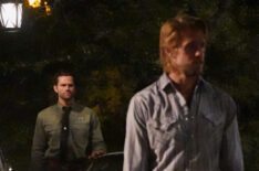 Jared Padalecki as Cordell Walker, Matthew Barr as Hoyt in Walker