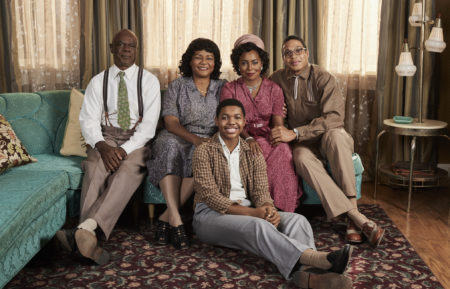 'Women of the Movement,' ABC Limited Series, Glynn Turman as Mose Wright, Tonya Pinkins as Alma Carthan, Cedric Joe as Emmett Till, Adrienne Warren as Mamie Till-Mobley, Ray Fisher as Gene Mobley