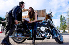 Rozon as Doc Holliday, Melanie Scrofano as Wynonna Earp