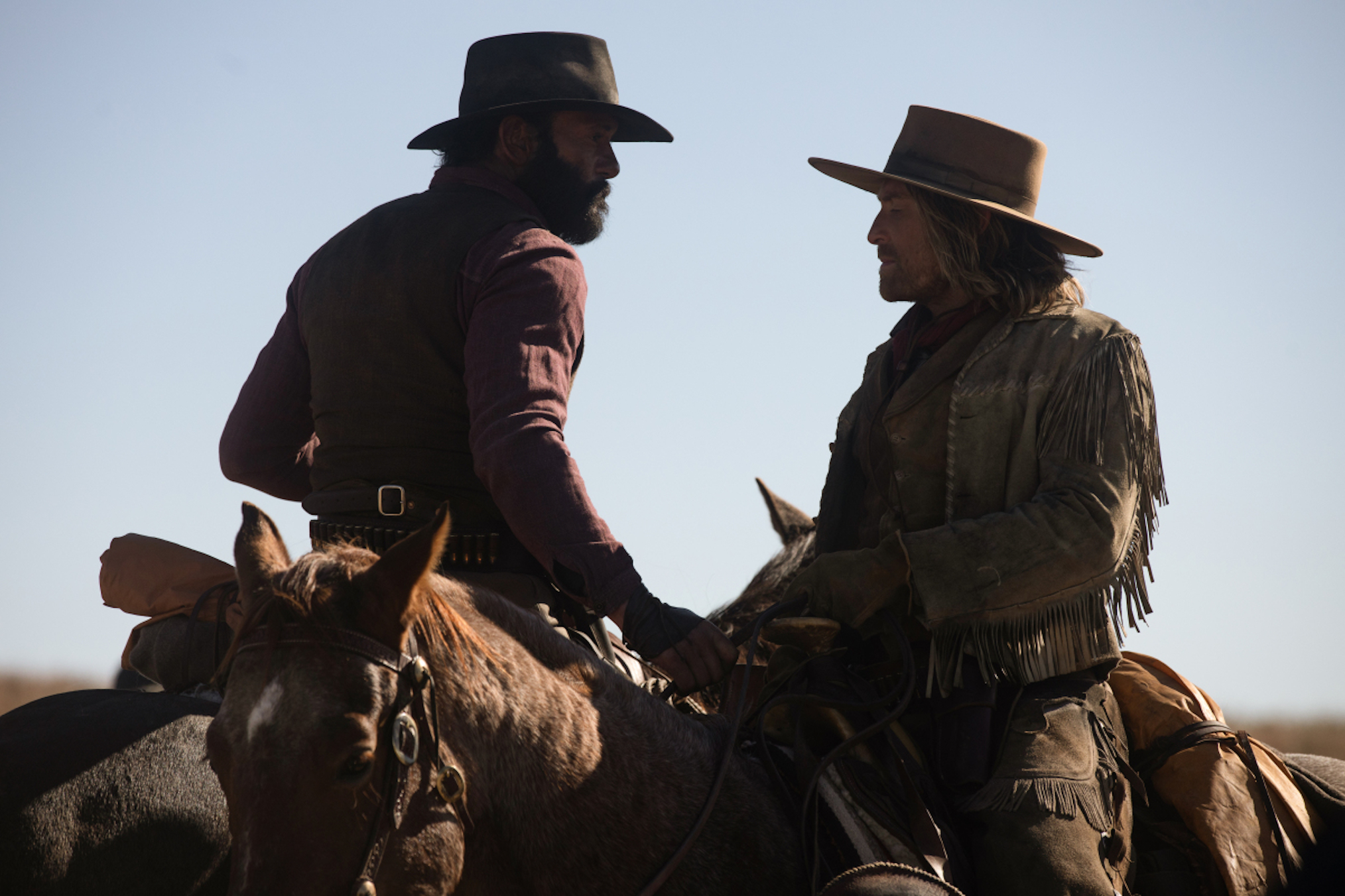 Tim McGraw as James, Eric Nelsen as Ennis in 1883