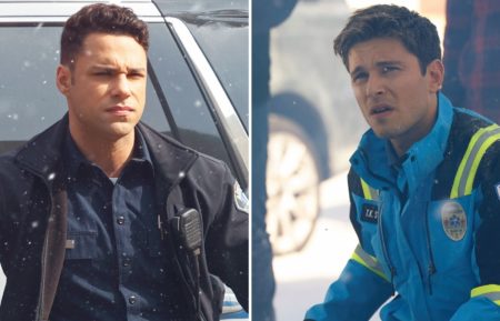 Rafael Silva as Carlos, Runen Rubinstein as TK in 9-1-1 Lone Star