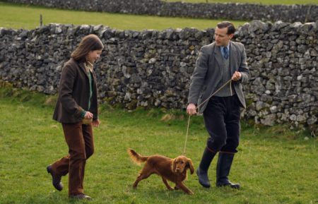 Imogen Clawson, Bobby, and Nicholas Ralph in All Creatures Great and Small