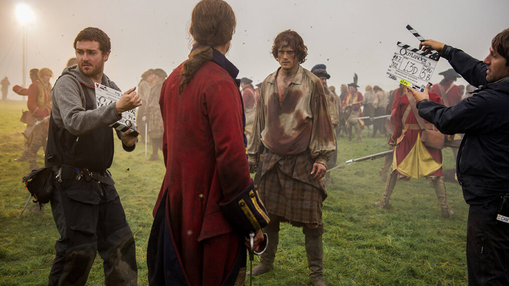 Outlander Season 3 Sam Heughan behind the scenes culloden