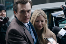 Rupert Friend and Sienna Miller avoiding the press in Anatomy of a Scandal