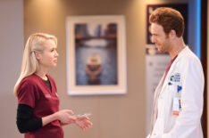 Kristin Hager as Dr. Stevie Hammer, Nick Gehlfuss as Dr. Will Halstead in Chicago Med