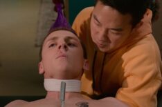 Jacob Bertrand and Joe Seo in Cobra Kai - Season 4