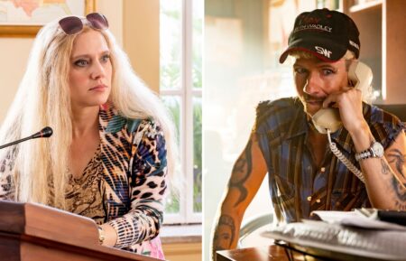 Kate McKinnon as Carole, John Cameron Mitchell as Joe in Joe vs. Exotic