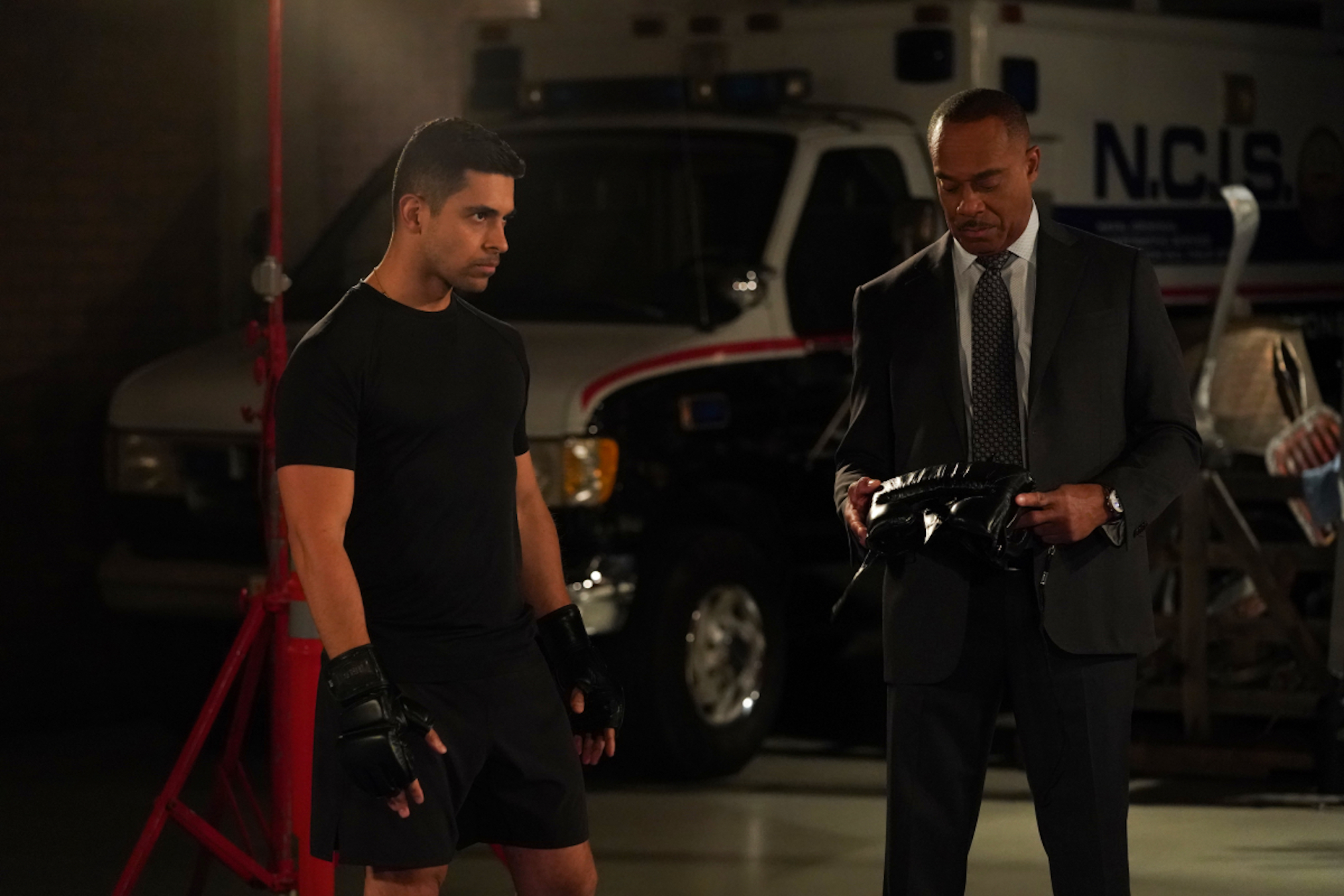 Wilmer Valderrama as Torres, Rocky Carroll as Vance in NCIS