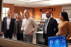 Sean Murray, Wilmer Valderrama, Gary Cole, Rocky Carroll, Katrina Law in NCIS - 'Pledge of Allegiance'