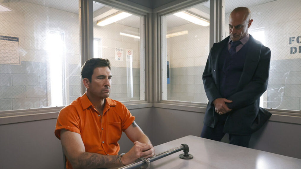 Dylan McDermott as Richard Wheatley, Christopher Meloni as Det. Elliot Stabler in Law & Order Organized Crime
