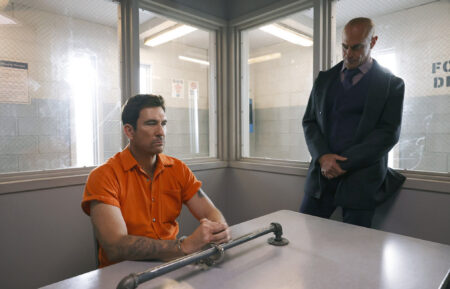 Dylan McDermott as Richard Wheatley, Christopher Meloni as Det. Elliot Stabler in Law & Order Organized Crime