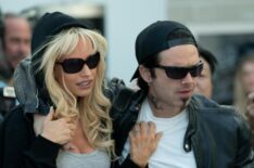 'Pam & Tommy,' Hulu, Lily James as Pamela Anderson, Sebastian Stan as Tommy Lee