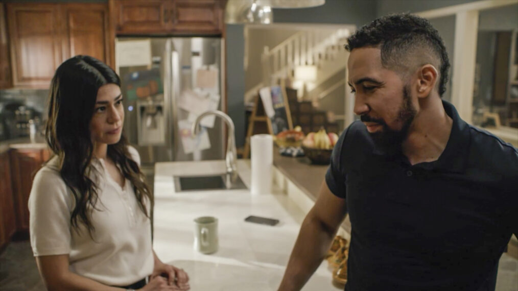 Parisa Fakhri as Naima, Neil Brown Jr as Ray in SEAL Team