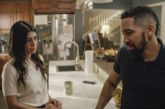 Parisa Fakhri as Naima, Neil Brown Jr. as Ray Perry in SEAL Team