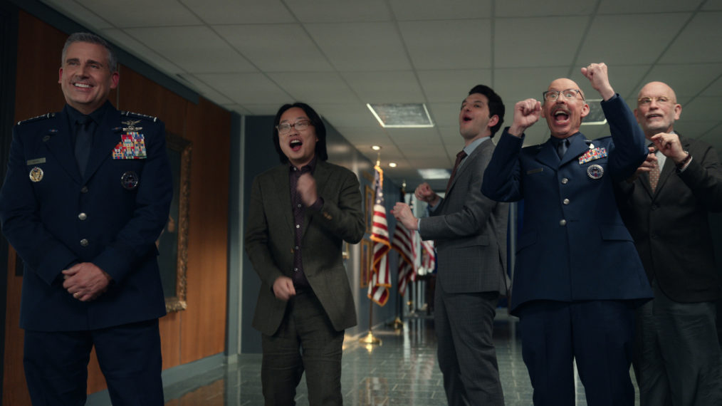 Steve Carell, Jimmy O. Yang, Ben Schwartz, Don Lake, John Malkovich in Space Force