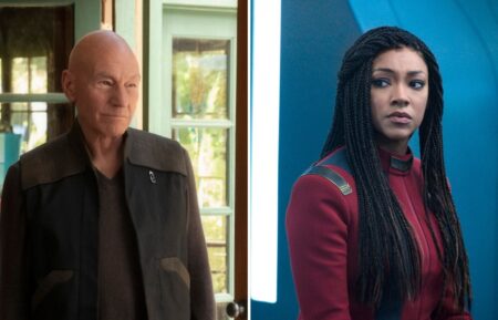 Patrick Stewart in Star Trek Picard, Sonequa Martin Green in Discovery