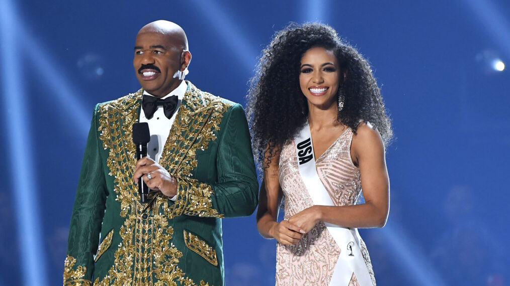 Steve Harvey interviews Miss USA Cheslie Kryst