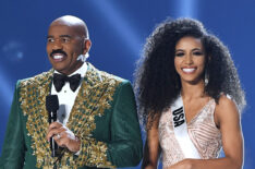 Steve Harvey interviews Miss USA Cheslie Kryst