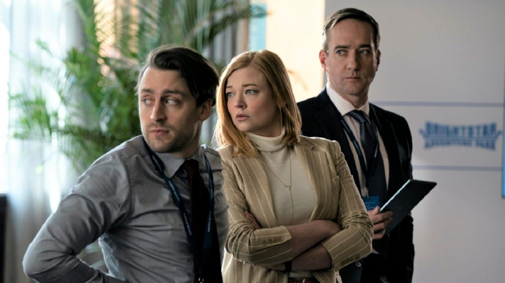 Succession Season 3 Kieran Culkin, Sarah Snook, and Matthew Macfadyen