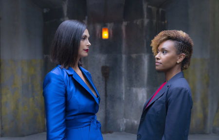 Morena Baccarin as Elena Federova, Ryan Michelle Bathe as Val in The Endgame