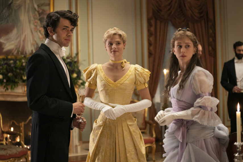 The Gilded Age Season 1 Louisa Jacobson and Taissa Farmiga 