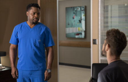 Malcolm-Jamal Warner as AJ, Matt Czuchry as Conrad in The Resident