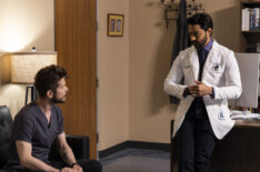 Matt Czuchry as Conrad, Manish Dayal as Devon in The Resident - 'Her Heart'